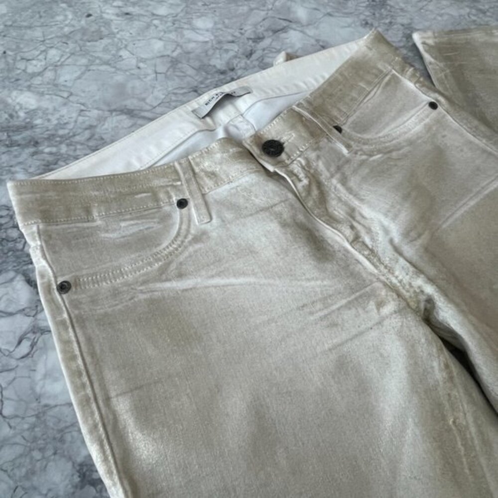 Rich & Skinny Mid Rise Skinny Fit Leg Jeans Off-White Size 28 - Picture 3 of 7